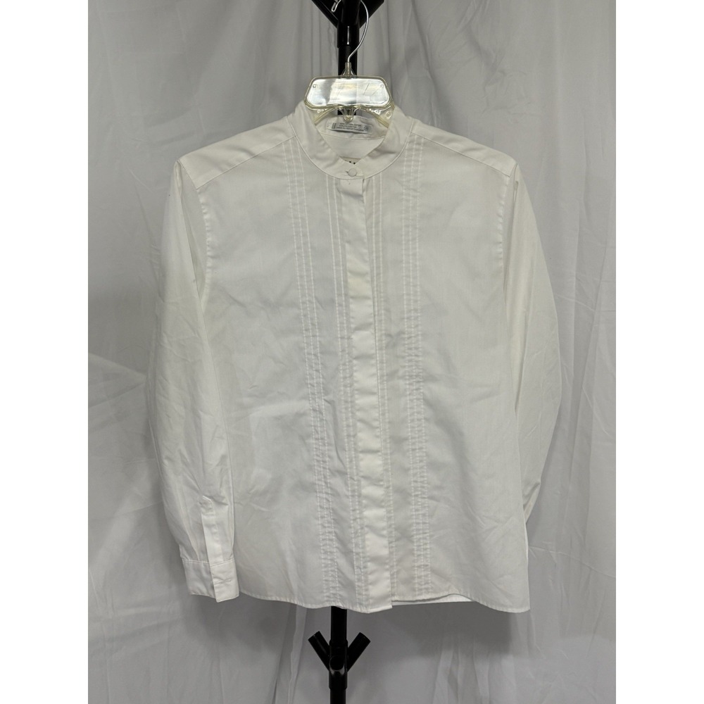 Orvis White Button Up Dress Shirt Size 12 Men's Long Sleeve‎  Cotton Blend - Picture 2 of 9
